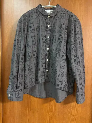 chloro sister 코튼 셔츠/블라우스 (고양이 패턴)