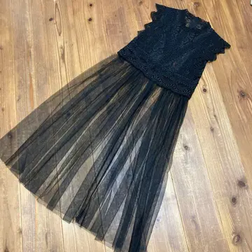 블랙 레이스 원피스