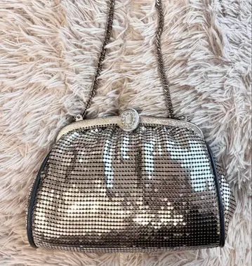 Whiting&Davis 빈티지 실버 메탈 숄더백