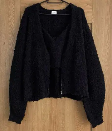 MANOF BUSTIER SET KNIT CARDIGA 블랙 M