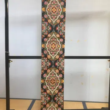 니시진 블랙 베이스 순수 실크 후쿠로 오비