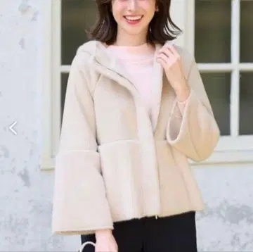 anySiS Luxury 페이크 무스탕 코트