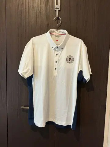 앤퍼시 피케 셔츠 화이트/네이비