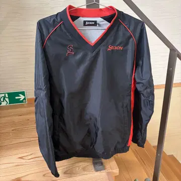 Srixon V넥 자켓 블랙/오렌지