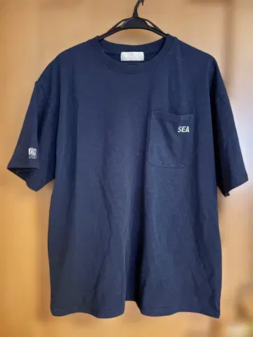 새상품 WIND AND SEA 네이비 로고T셔츠 XL