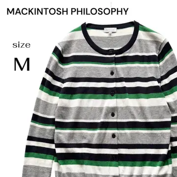 매킨토시 철학 보더 가디건 면 100% 사이즈 38