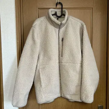 무인양품 보아 플리스 자켓 M 샌드 베이지