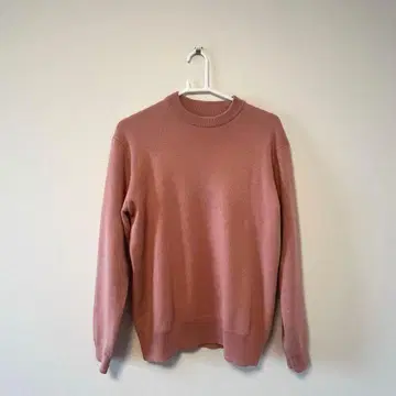 417 EDIFICE 핑크 크루넥 니트 스웨터 긴팔