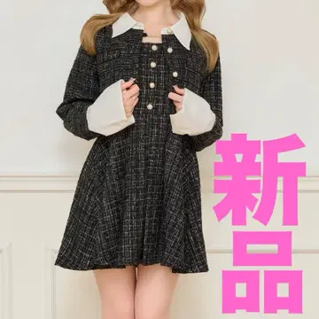 apres jour 아프레 주르 트위드 미니 원피스 블랙 검정