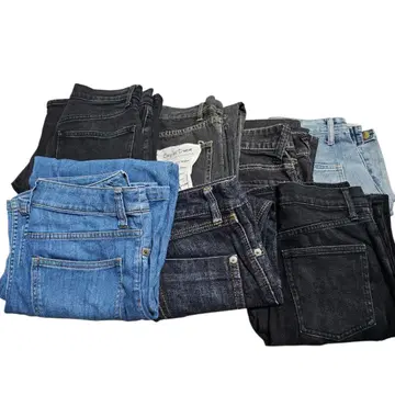 데님 팬츠 세트 묶음 판매 청바지 청바지 리메이크 원단 천 7점