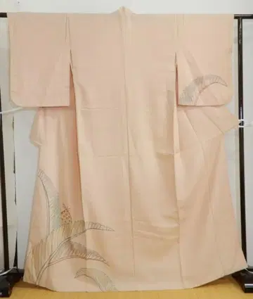 순수 실크 쇼와 레트로 기모노 초귀여운 울에 소철 열매 자수 반짝이는 실