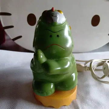 그린 컬러 공룡 디자인 램프 쇼와 레트로 당시 물건