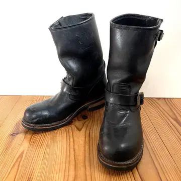 레어 단종 Hawkins 엔지니어 부츠 워크 부츠 블랙 가죽