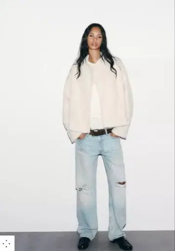[ 새상품 ] ZARA 자라 크로스오버 인조 모피 자켓 S