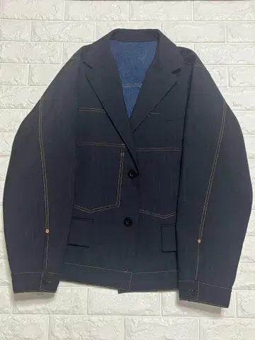 sacai 2024ss 초크 스트라이프 본딩 재킷