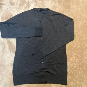 JOHN SMEDLEY 메리노울 가디건 다크 그레이