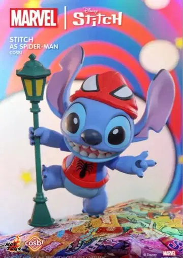 스티치 스파이더맨 피규어 코스튬