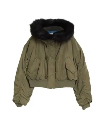 올리브색 후드 부착 MA-1 자켓