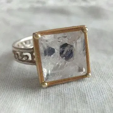 IKOI 스튜디오 이나키 마사카즈 실버 k10 반지 플로라이트 인 쿼츠