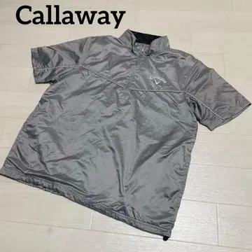 캘러웨이 골프웨어 반팔 자켓 나일론 하프 지퍼 그레이