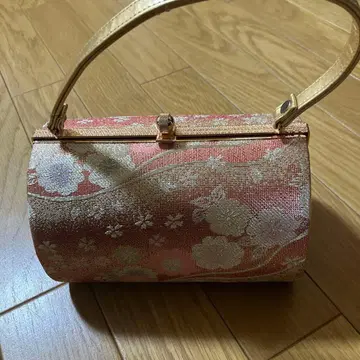 꽃무늬 핑크 원통형 백