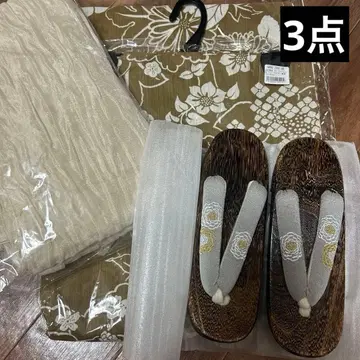 utatane 유카타 커피 브라운 x 아이보리 (오비)