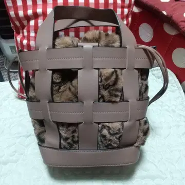 브라운 토트백 인조 모피