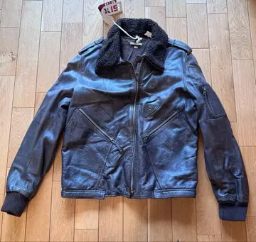 MISS SIXTY 천연 가죽 플라이트 자켓 사이즈 XL