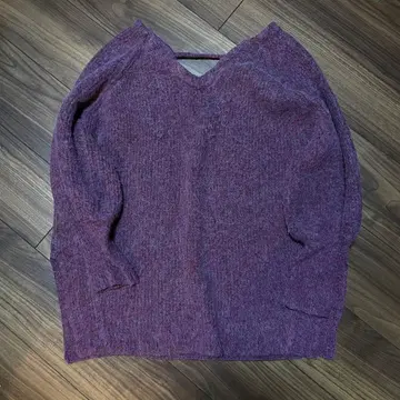 카스타네 멜란지 니트 퍼플 사이렌트 카와구치 하루나