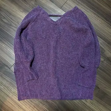 카스타네 멜란지 니트 퍼플 사이렌트 카와구치 하루나