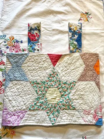 Handmade vintage quilt fabric vest