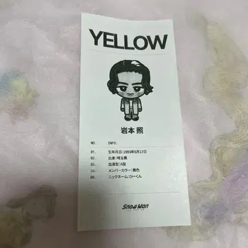 SnowMan POP UP 이와모토 히카루 진단 영수증