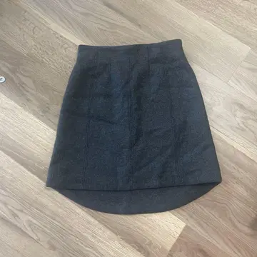 ESTNATION 다크 그레이 울 혼방 미니 스커트 사이즈 38