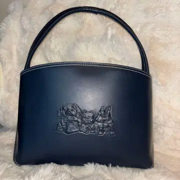 [ 새상품, 미사용 ] 키타무라 핸드백 강아지 디자인 네이비 컬러
