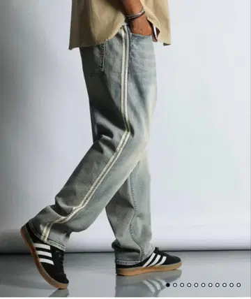 사이드 스트라이프 데님 팬츠 DUFFER