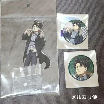 진격의 거인 마루이 리바이 늑대인간 아크릴 스탠드 캔뱃지