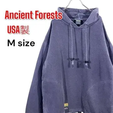 [레어] 앤션트 포레스트 90s USA제 네이비 후드 맨투맨 M