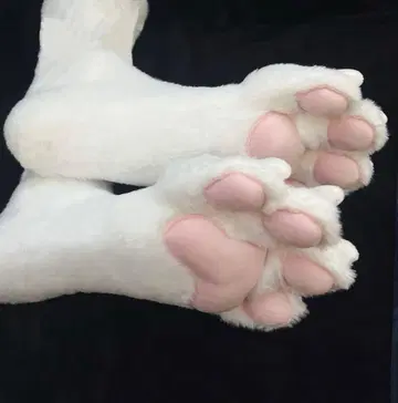 핸드메이드 Fursona 손톱 삭스 화이트 발바닥 포함 실내용 인형옷