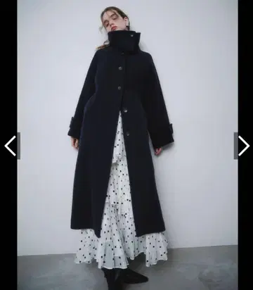 FRAY I.D 발마칸 롱 코트 네이비 1 사이즈