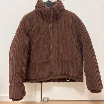 코듀로이 브라운 다운 자켓