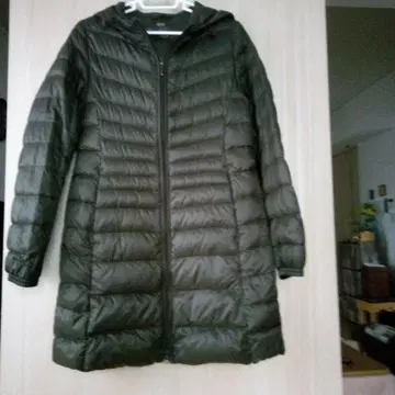 UNIQLO 후드 부착 다운 자켓 S 올리브