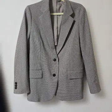 유니클로 미사용 하운드투스 패턴 테일러드 자켓