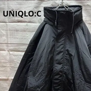 UNIQLO:C 후디드 코트 블랙 L 유니클로 씨 오버 사이즈