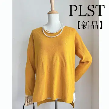 [택 포함 새상품] PLST 플라스테 릴랙스 니트 M 사이즈 머스타드