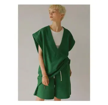 ETRE TOKYO 맨투맨 베스트 그린