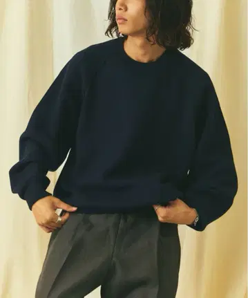 새상품급! FREAK'S STORE 맨투맨 크루넥 니트 네이비