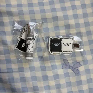 산엑스 레전드 캐릭터 앞머리 클립 & 립 크림 모노크로부