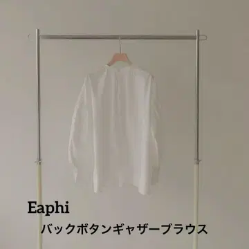[ 12/25 특가 ] Eaphi 백 버튼 개더 블라우스
