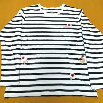 graniph 게게게의 키타로 눈알 아저씨 스트라이프 긴팔 티셔츠