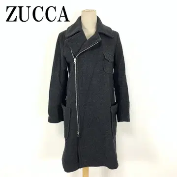 LA9115 ZUCCA 주카 롱 코트 그레이 울 나일론 M